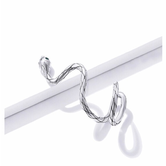 925 Sterling Silver Rich 1 Piece Magical Snake Earring Clip - Picture 3 of 7